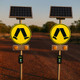 Solar Pedestrian Signs Pair Button Activated Flashing Lights Heavy Duty Wireless Sync Solar Pedestrian Signs Pair Button Activated Flashing Lights Heavy Duty Wireless Sync